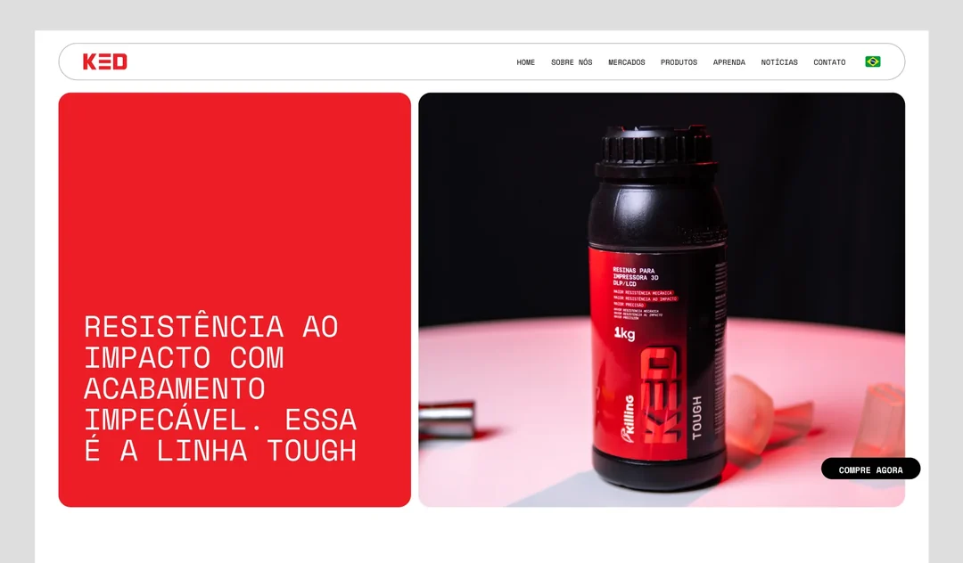 Desenvolvimento de aplicativo B2B e site corporativo para KED Resinas